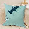 Marine Animals Summer Ins Cushion Cover Silky Short Plush Invisible Zipper Dustproof Sofa Pillow Case For Home Decor