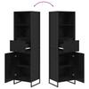 Bookshelf Black Oak Effect 43 x 36 x 150.5 cm