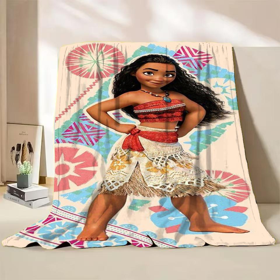 Disney Moana Duffy Flanel Worpdeken voor Bed Sofa Thuis Slaapkamer Kantoor Reizen Kinderdeken Kinderen Winter Warm Cadeaus