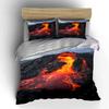 Lava flowing on rocks. Bedding sets Duvet cover sets Duvet covers Pillowcases(1*Duvet Cover 2*Pillowcases without duvet insert)