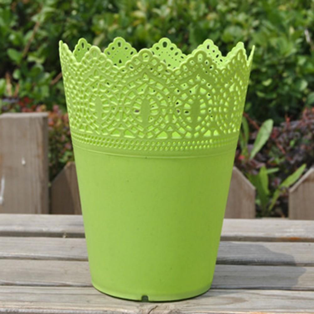 Pink Flower Pot White Yellow Blue Flower Pot Hollow