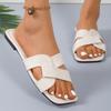 New fashion slippers women's summer outer wear square head versatile large size one word with sandals
