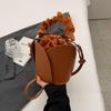 Drawstring Design Water Bucket Bag Women Solid Vegetable Basket Handheld Crossbody Bag Autumn Winter New High End Wedding Bag