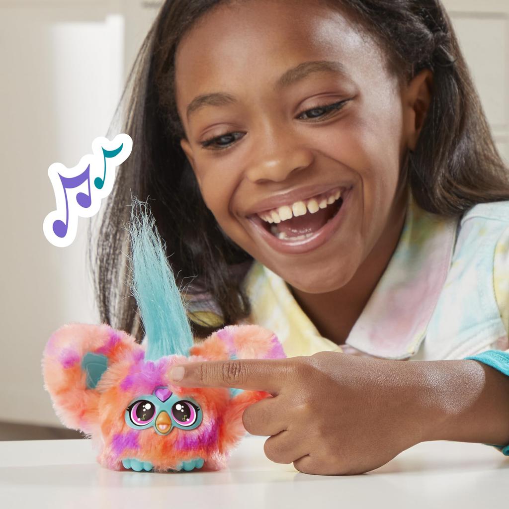 Hasbro Furby Furblets Remix Mini Více než 45 typů Furby jazyk Elektrické plněné Pro děti od 6 let a Coral G1401 Originální produkt (HASBRO) Příteli, zvuky,