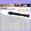 Conjunto de 57 Brocas Helicoidais Mini Micro Liga para Tarefas Precisas Manuais DIY de Marcenaria