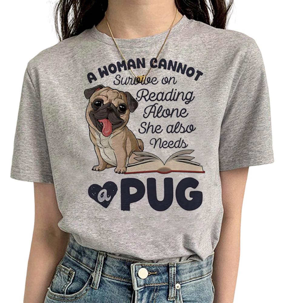 Pug T Shirt Women Funny Summer Streetwear T Shirt feUnisex Streetwear Designer Funny Clothes