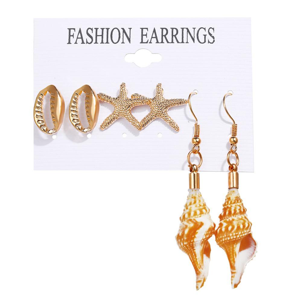 Female Retro Shell Earings Fashion Long Tassel Earring