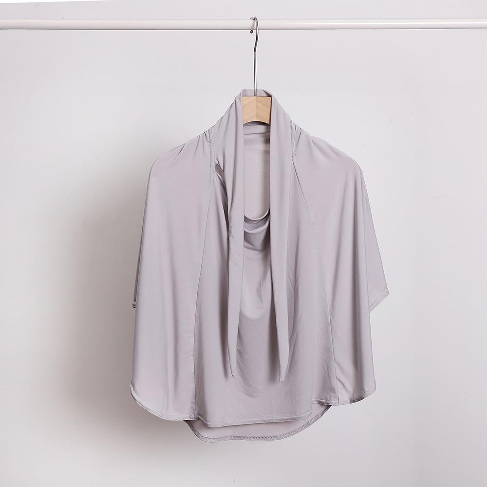 Ramadan Spring Summer Breathable Ironless Hijabs Long Instant Hijab Woman Ready To Wear With Face Masks Ready to Wear Hijabs