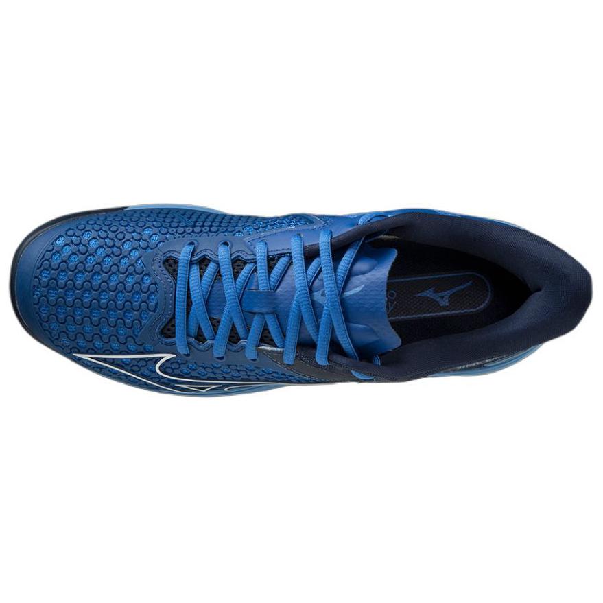 Mizuno Wave Exceed Tour 5 CC Comfortable Slip Resistant Durable Low Top Tennis Shoes Unisex Sneaker Blue White 61GC227426
