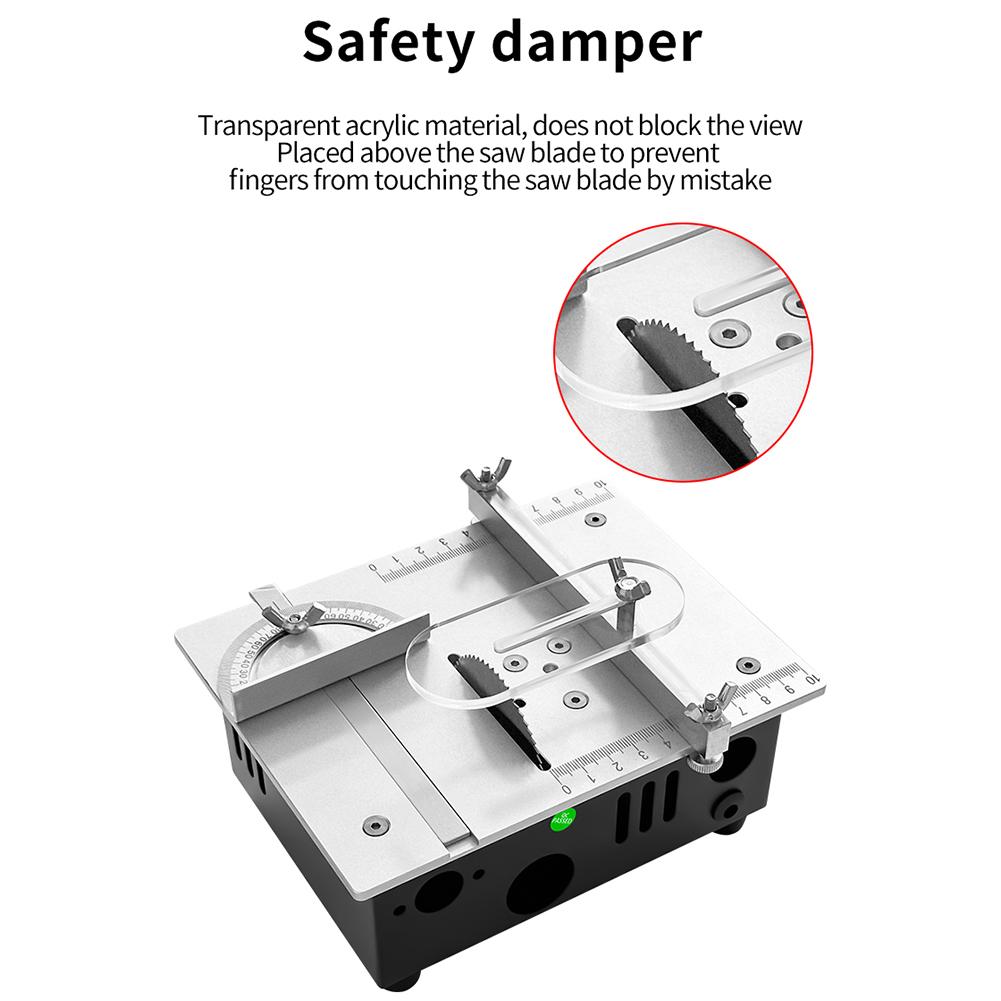 Mini Multifunctional Table Saw 5000RMP Small Precision Table Saw 0.55in Cutting Depth Bench Lathe Cutter Machine for Woodworking