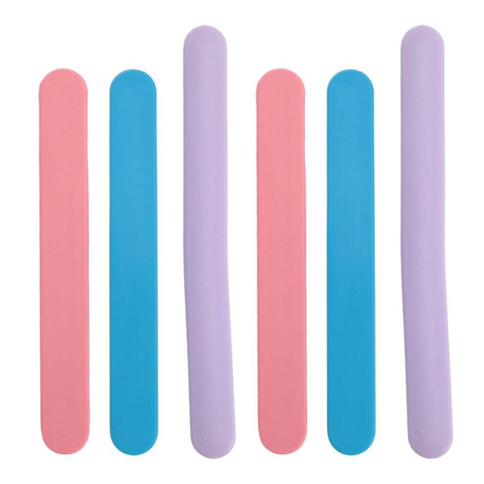 Lot de 6 bâtonnets de cire en silicone antiadhésifs avec spatule réutilisable pour mélanger les masques