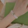 Natural Hetian jade bead bracelet female summer ins niche design pearl bracelet girlfriend double female gift light luxury