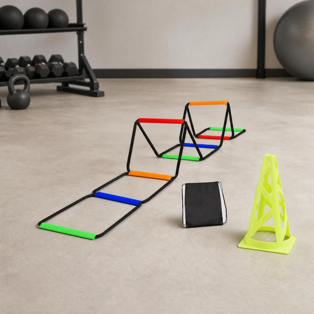 Cône d'Agilité Échelle d'Agilité Entraînement de Vitesse Améliore la Coordination Salle de Sport à Domicile Sports d'Extérieur Pliable Rugby