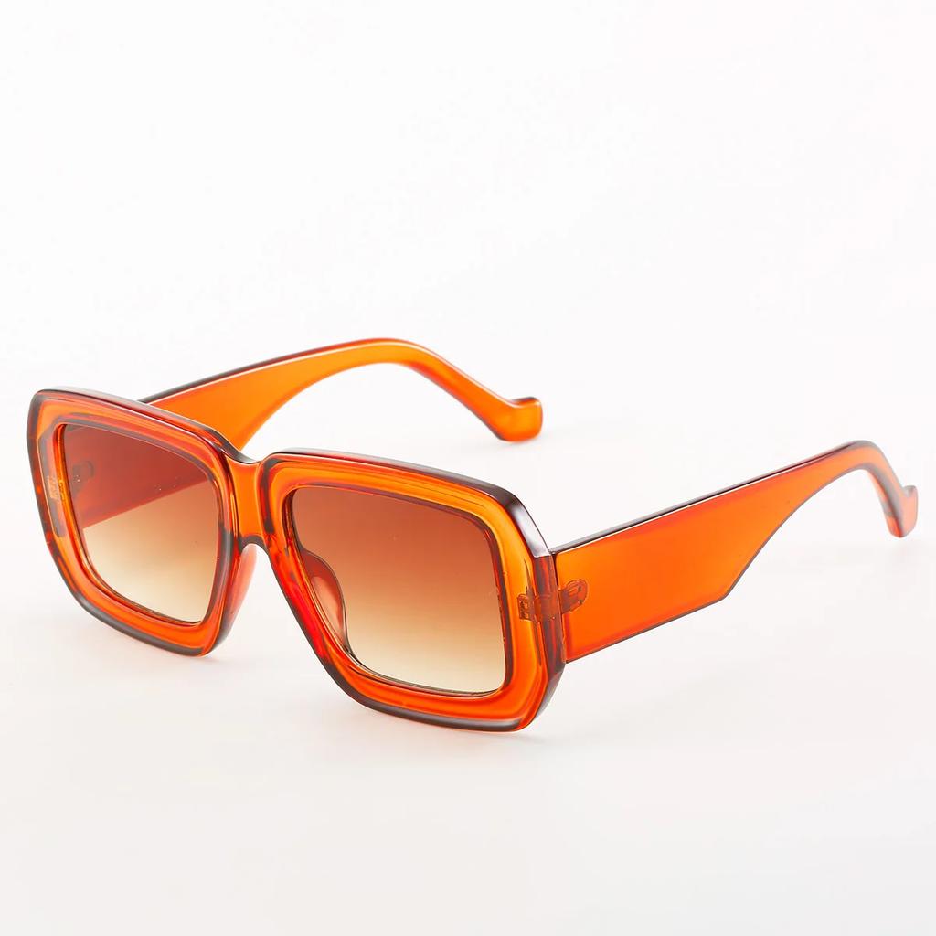 Vintage Męskie Damskie Duże Okulary Przeciwsłoneczne Męskie Kwadratowe Odcienie Markowy Projektant Unisex Okulary Przeciwsłoneczne Czarne Soczewki Męskie Damskie Okulary Przeciwsłoneczne Uv400