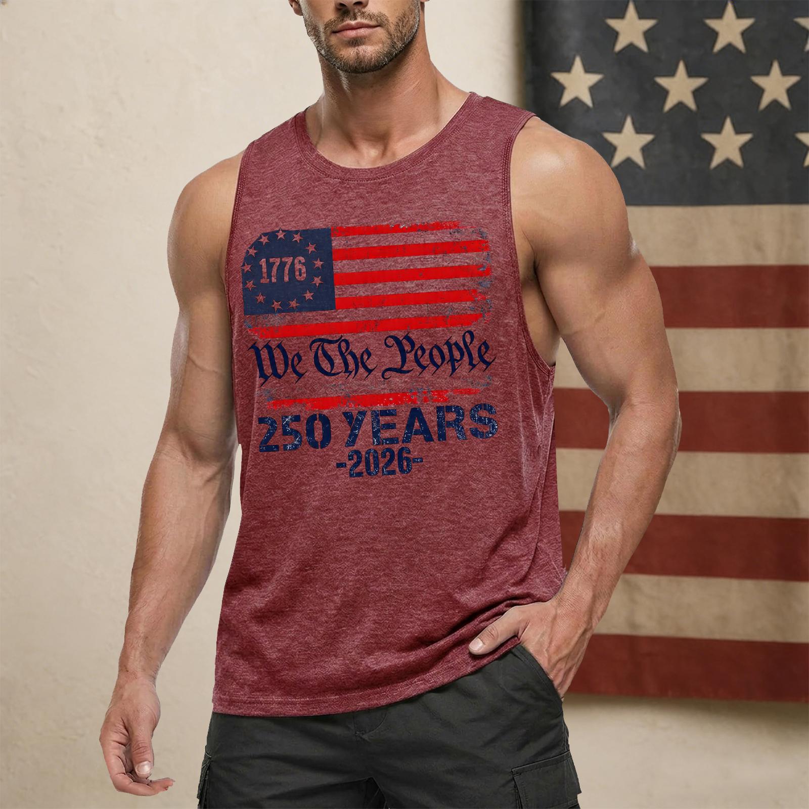 

Men s Casual Sleeveless Tank Top Crew Neck Graphic Print Lightweight Summer Muscle Shirt for Outdoor Activities XXXXXL