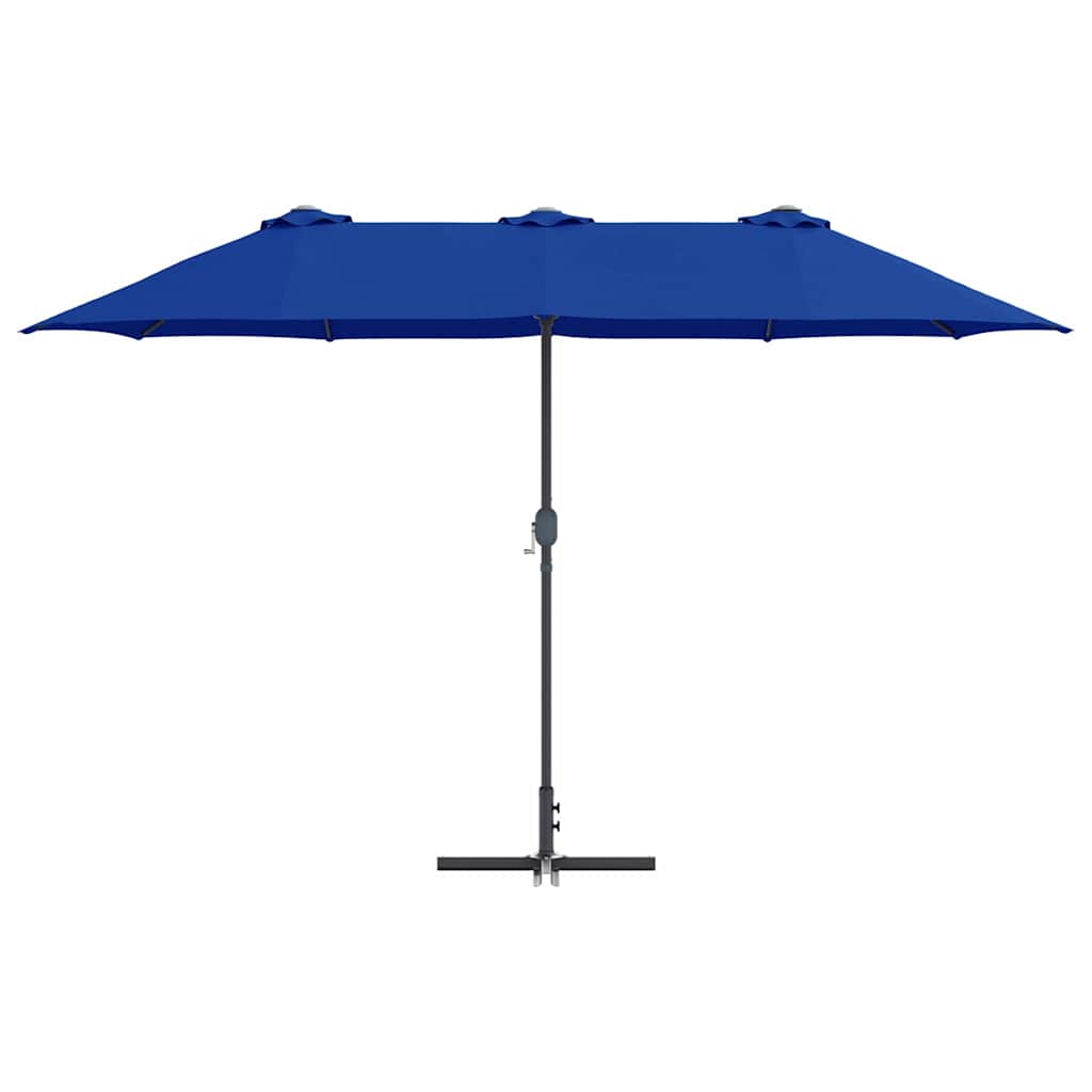 Garden Sun Umbrella Azure Blue 370 x 197 x 239 cm