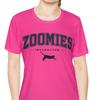 Zoomies Instructor Cat Aerobics Crew Tee | Retro Varsity Workout Tee