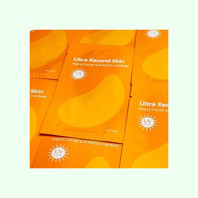 Ultra Second Skin Sun Patch Gjennomsiktig Perfekt Naken UV UV-beskyttelse Golf Sun Patch 1 porsjon [Store], 1 stk.