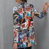 Autumn Women's Fashion Trend Print Suit Jacket