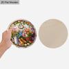 Wooden Sign with Blooming Flowers Pattern - Charming Round Ornament for Front Door, Wall, Yard Hanging Decor - Ideal Gift for Friend