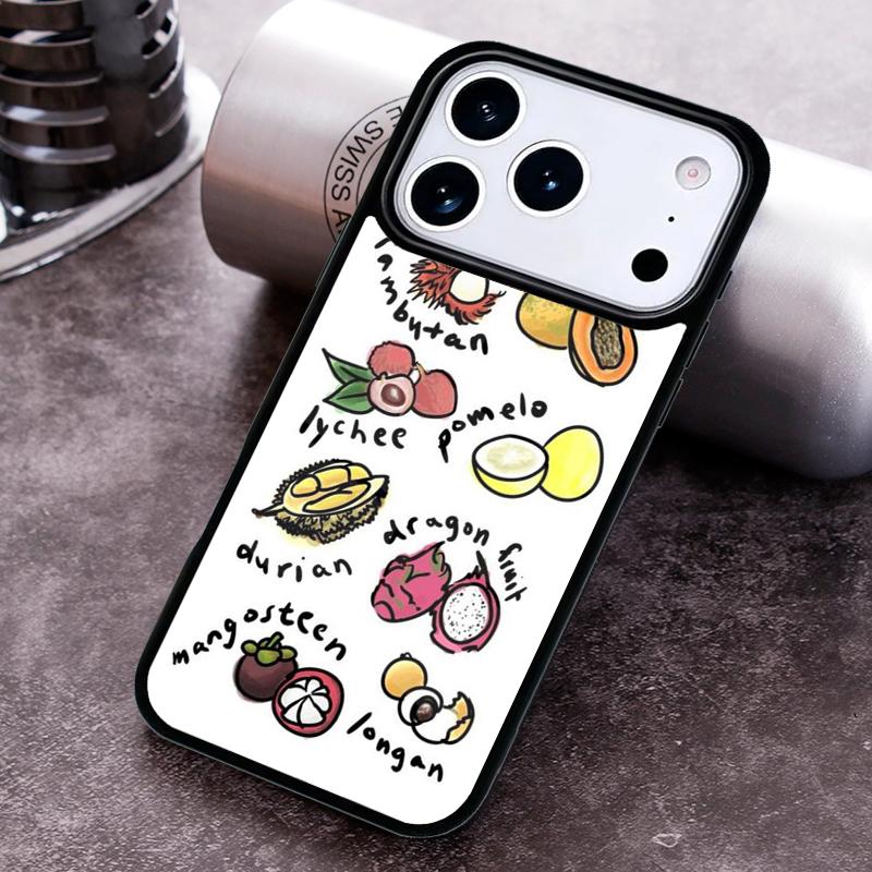 

Fruit lemon orange durian Phone Case for iPhone 17 16 15 Pro Max Air 14 13 12 11 Plus Shockproof Cover iPhone 15 Pro Max