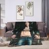 The Vampire Diaries Damon Salvatore Decken Flanell Bedruckt Tragbar Ultra-Weich Überwurfdecke für Bettwäsche Büro Teppichstück
