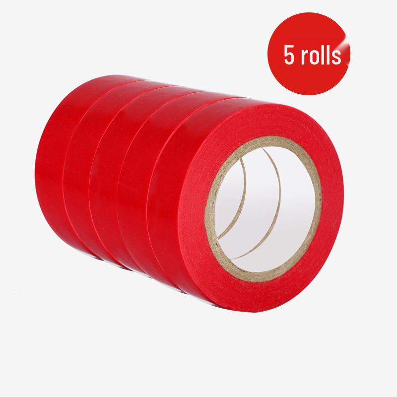 Flame Retardant Black & Red PVC Electrician's Insulating Tape - Waterproof, Wear Resistant & High-Temperature Electrical Wire Tape