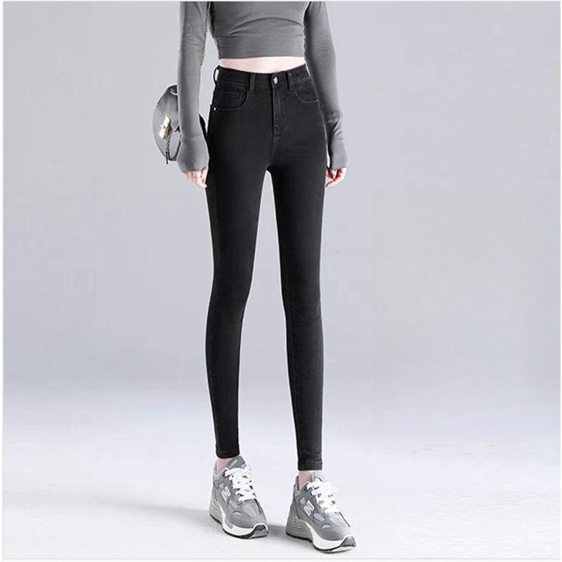 Women s Fleece-Lined High-Waisted Skinny Jeans for Winter 2025 29