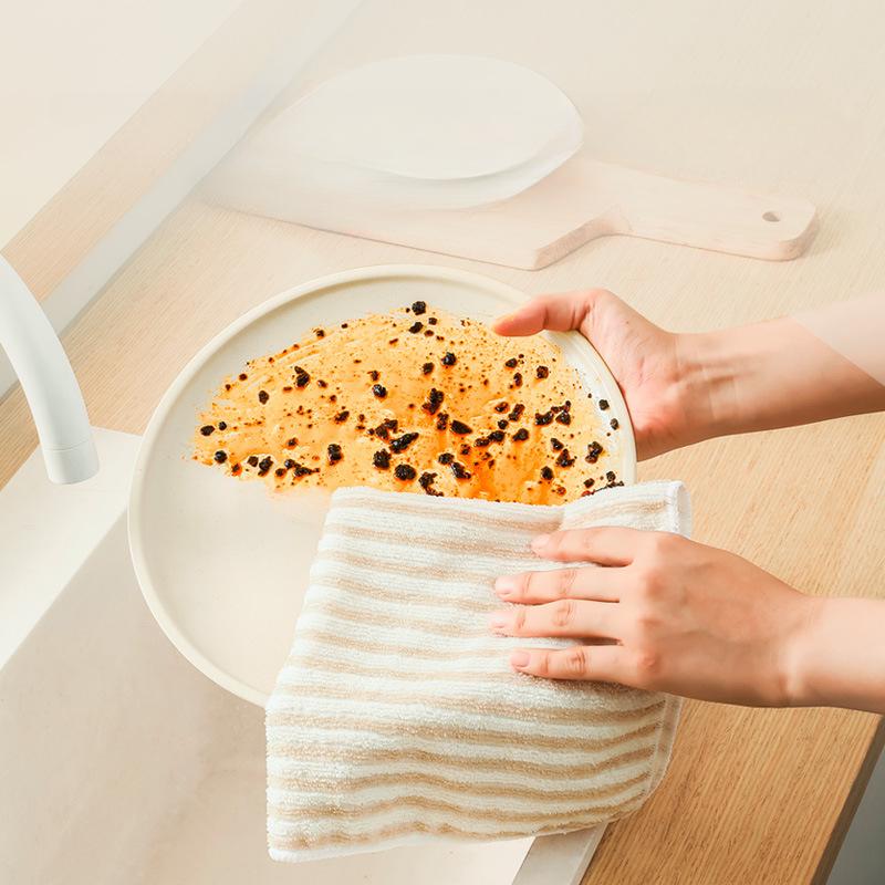 Chiffons à vaisselle en microfibre, 5 pièces, faciles à nettoyer et antiadhésifs, chiffons de cuisine à l'huile