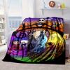 Moonlit Mystery Cora-line Blanket Flannel Blanket for bed, sofa, Camping, Hiking, Picnic Essentials, gift for family Fan gifts