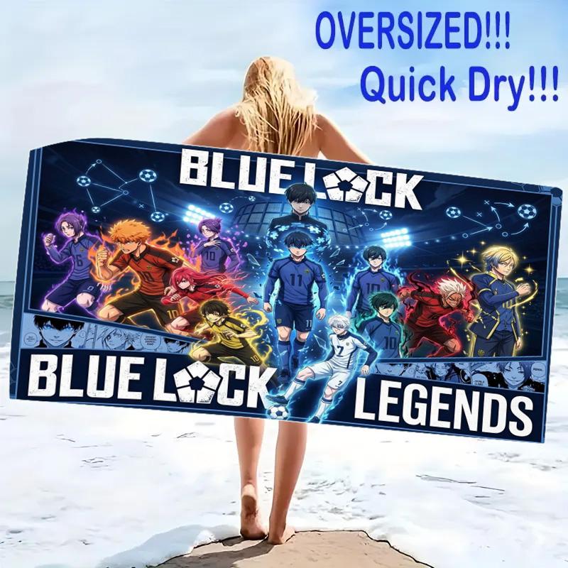 Bluelock Print Beach Towel, Large Soft Quick Dry Towel for Beach Camping Swimming