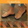 Women Summer Ankle Strap Sandals With Rivet Accents And Transparent Upper For Breathable Comfort