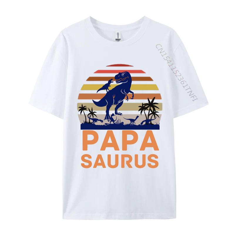 

Papasaurus T Rex Dinosaur Papa Tshirt Printed On Family T Shirt Tops Tees For Unisex TeeShirt Vintage T Shirt S