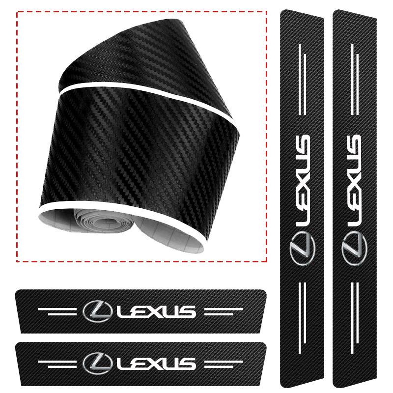 Carbon Fibre Car Threshold Stickers For Lexus RX330 IS250 Ct200h IS350 RX350 LS430 Car Door Trunk Decorative Sticker Car StylingKZ1