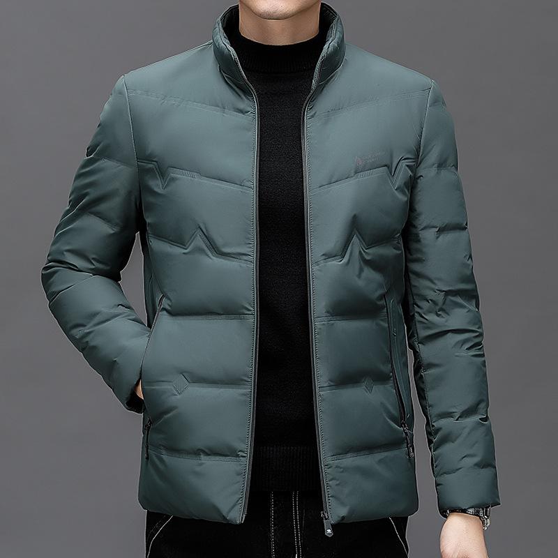 Winter Stand Collar Down Jacket for Men, Simple, Fashionable and Trendy Warm Jacket, High Quality Casual Down Jacket for Young and Middle-aged People