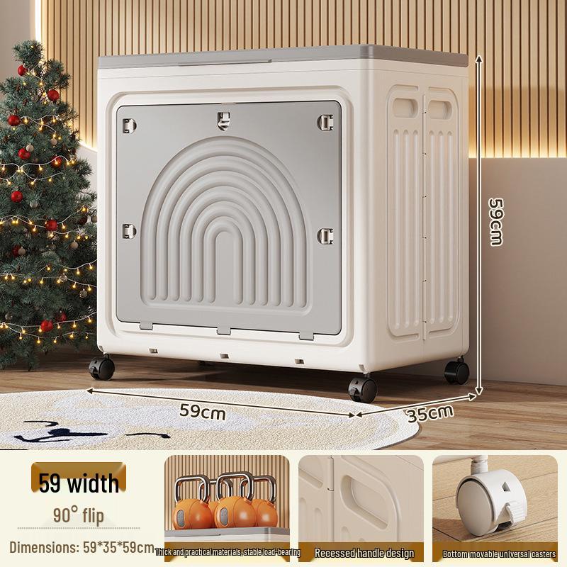 Складная коробка для хранения одежды, игрушек и одеял - Большая вместимость, Органайзер с откидной крышкой.