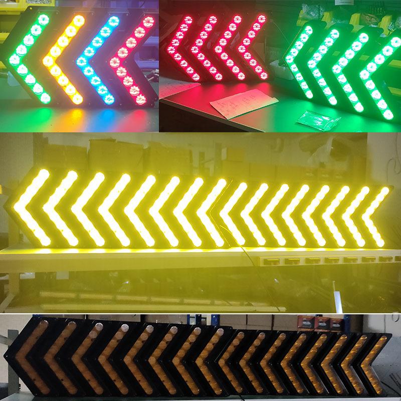

Luminous Arrow Traffic Sign for Karting Tracks, Parking Lots, and Garages 2-unit 220V Blink Flash, Single