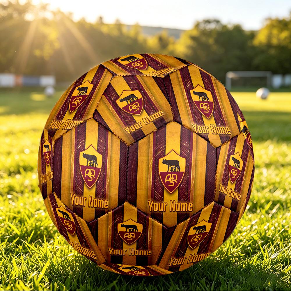 Personalized Size 5 Football AS Roma Pattern Outdoor Game Sports Ball Gift