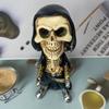 Skeleton Mechanical Harvester Statue Halloween Resin Decoration Gift Holiday