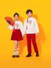 Chinese Style Children's Performance Costumes for Girls - Choir, Recitation, Sports Meeting, and School Uniforms