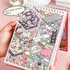 Miniature Scene Collection Book Vibrant Color Miniature Scene Book with Tweezers 3D Sticker