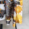 Simple Gradient Colour Oil Painting Ladies Air-conditioning Room Shawl Liqin Satin Silk Scarf