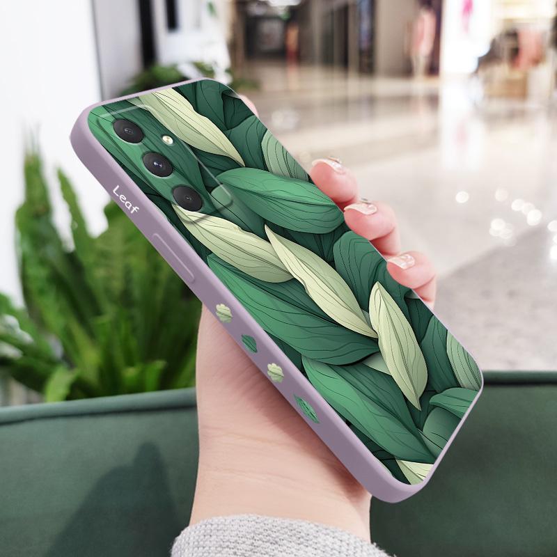 

Fresh Leaves Phone Case For Samsung Galaxy A37 A57 Liquid Silicone Cover Samsung A57