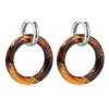 Natural Gemstone Woman Earrings Oversized Hoop Stainless Steel Earrings Wedding Party Jewelry Gifts Women's Fine Jewelry