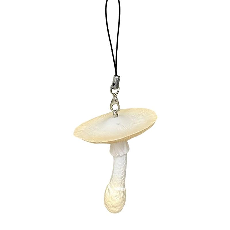 Keychains Funny Hanging Ropes Ornament Bag Outing Pendant Simulation Mushrooms Keyrings Creative Cute 1pc