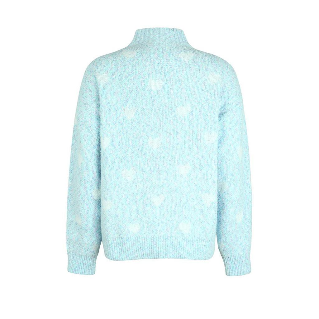 Φθινοπωρινό Χειμώνα Vintage Φαρδύ μακρυμάνικο μπλουζάκι με στάμπα ζακέτα με στάμπα γιακά