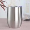 Stainless Steel Eggshell Cup Cold and Hot Wine Glasses New Beer Mugs  Travel