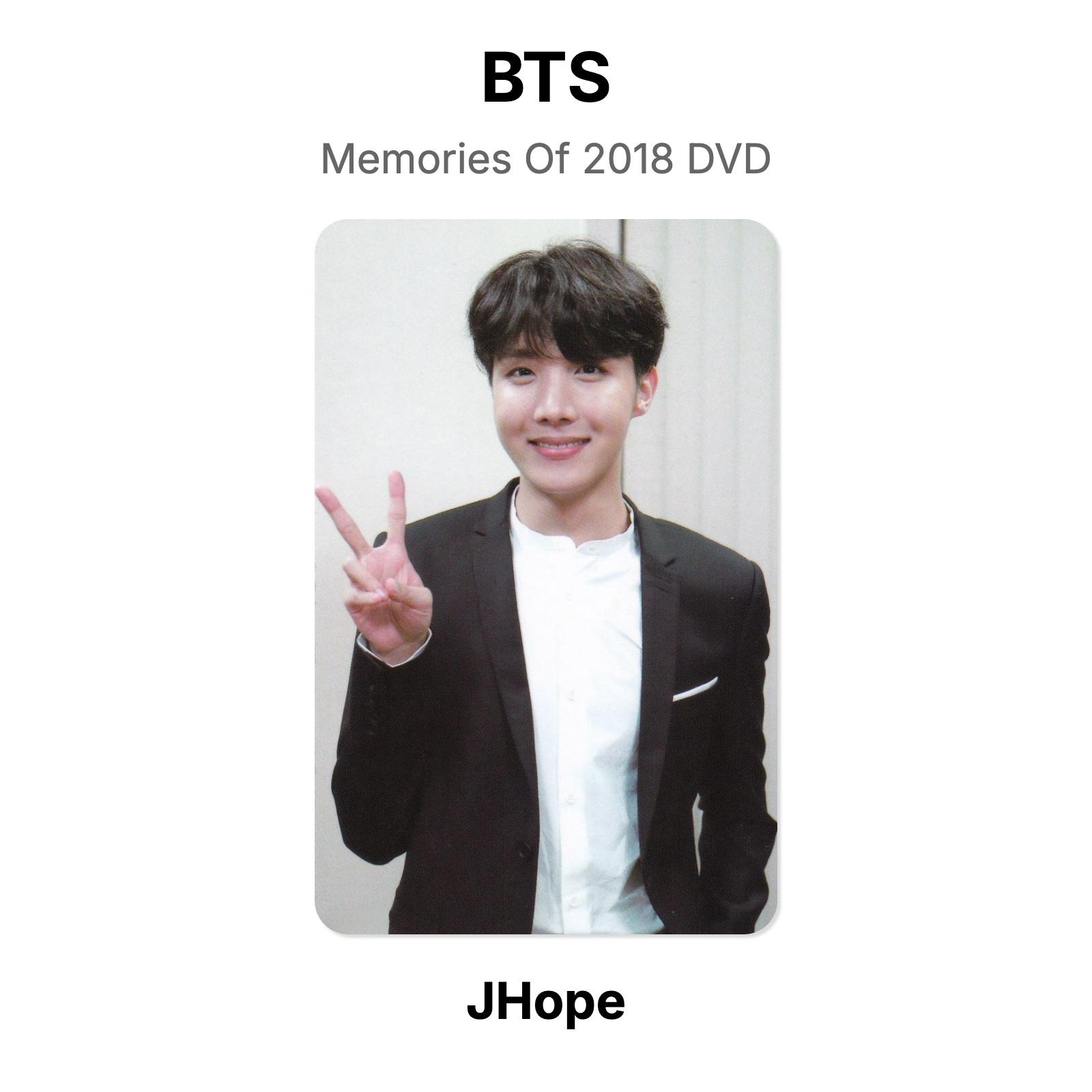 BTS Memories Of 2018 DVD Official Photocard J-Hope