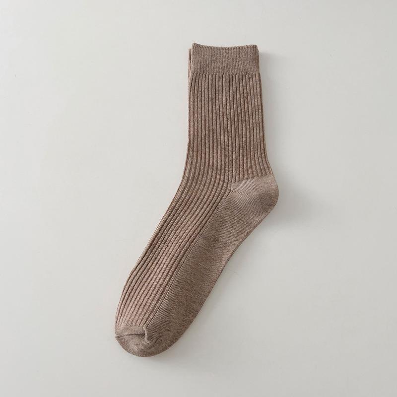 5 Paar Herren Herbst- und Winter Klassische Sport Freizeit Business Einfarbig Baumwolle Kniestrümpfe