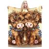 Highland Cow Themed Super Warm Blankets  Kids Plush Throw Blanket Pattern Outdoor Flannel Bedspread Sofa Bed Cover
